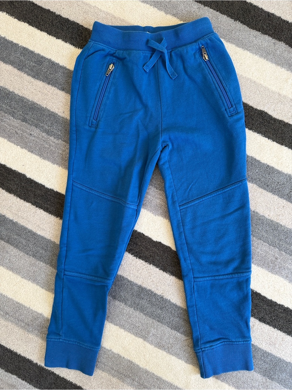 Hanna Andersson Bright Blue Kids Zip Joggers